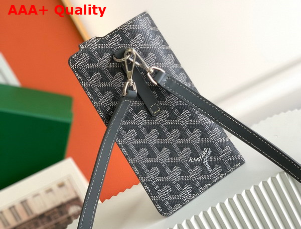 Goyard Montmartre GM Case in Grey Goyardine Canvas Replica