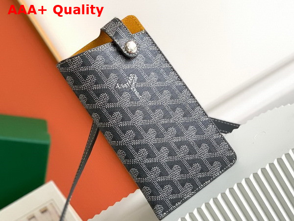 Goyard Montmartre GM Case in Grey Goyardine Canvas Replica