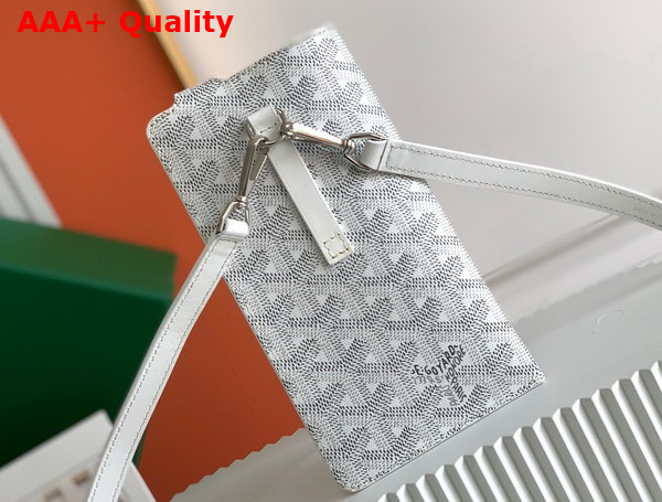 Goyard Montmartre GM Case in White Goyardine Canvas Replica