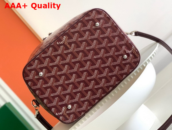 Goyard Muse Vanity Case in Burgundy Goyardine Canvas and Cervon Calfskin Replica