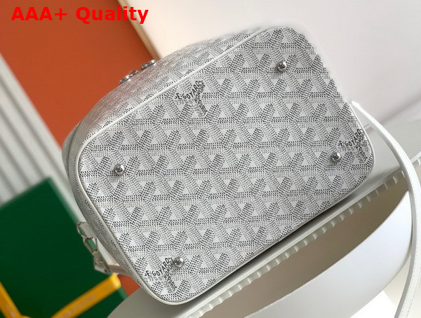 Goyard Muse Vanity Case in White Goyardine Canvas and Cervon Calfskin Replica