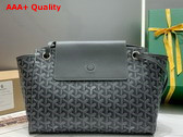 Goyard Rouette PM Bag in Gray Goyardine Canvas and Chevroches Calfskin Replica