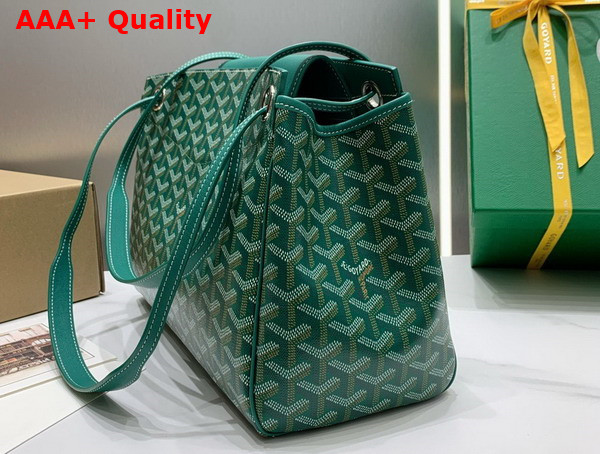 Goyard Rouette PM Bag in Green Goyardine Canvas and Chevroches Calfskin Replica