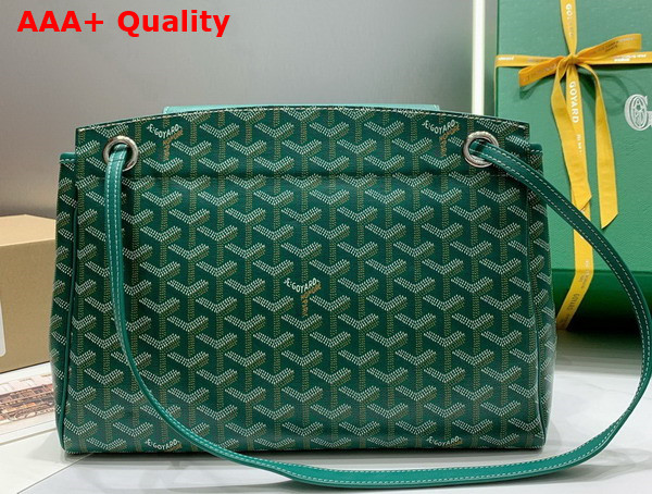 Goyard Rouette PM Bag in Green Goyardine Canvas and Chevroches Calfskin Replica