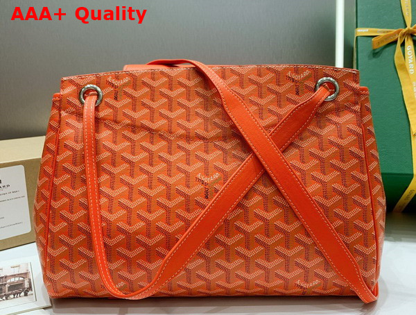 Goyard Rouette PM Bag in Orange Goyardine Canvas and Chevroches Calfskin Replica