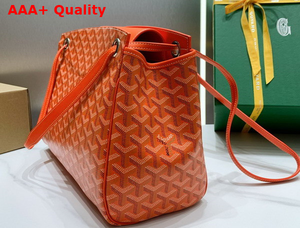 Goyard Rouette PM Bag in Orange Goyardine Canvas and Chevroches Calfskin Replica