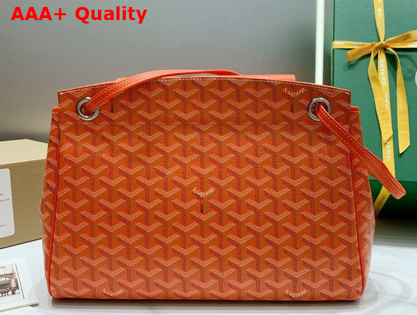 Goyard Rouette PM Bag in Orange Goyardine Canvas and Chevroches Calfskin Replica