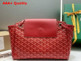 Goyard Rouette PM Bag in Red Goyardine Canvas and Chevroches Calfskin Replica