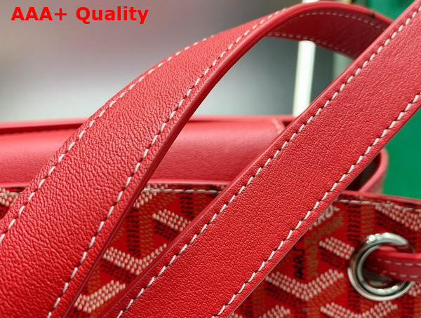 Goyard Rouette PM Bag in Red Goyardine Canvas and Chevroches Calfskin Replica