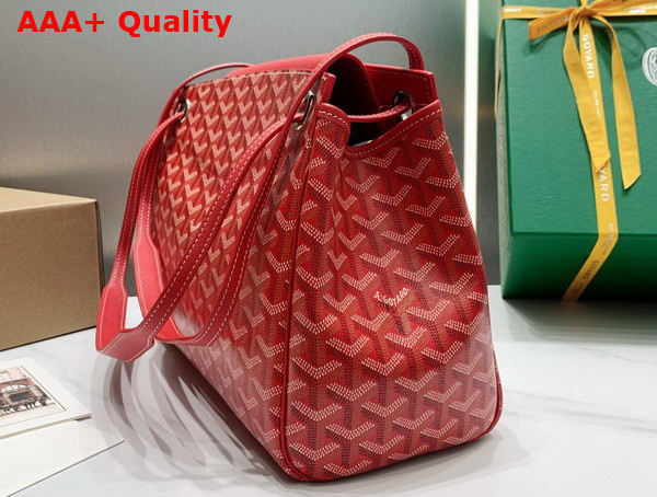 Goyard Rouette PM Bag in Red Goyardine Canvas and Chevroches Calfskin Replica