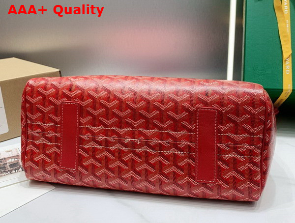 Goyard Rouette PM Bag in Red Goyardine Canvas and Chevroches Calfskin Replica