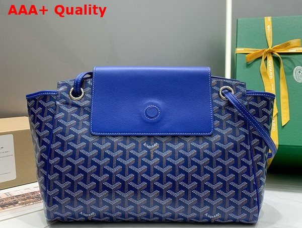 Goyard Rouette PM Bag in Sky Blue Goyardine Canvas and Chevroches Calfskin Replica