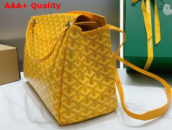 Goyard Rouette PM Bag in Yellow Goyardine Canvas and Chevroches Calfskin Replica