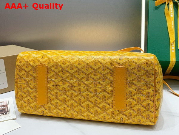 Goyard Rouette PM Bag in Yellow Goyardine Canvas and Chevroches Calfskin Replica