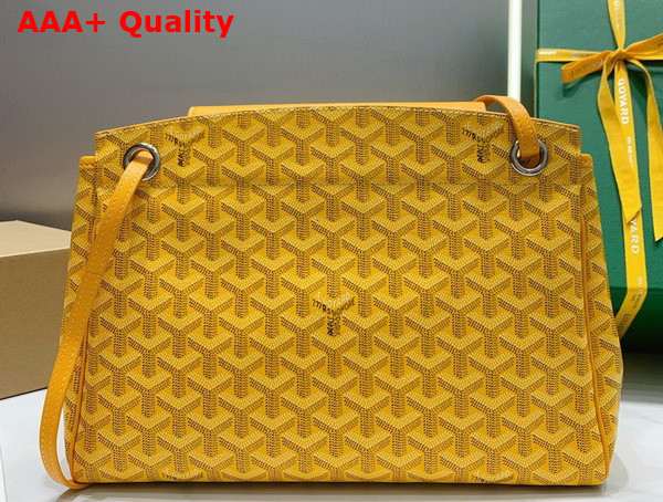 Goyard Rouette PM Bag in Yellow Goyardine Canvas and Chevroches Calfskin Replica