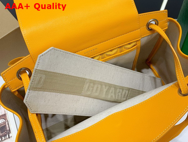 Goyard Rouette PM Bag in Yellow Goyardine Canvas and Chevroches Calfskin Replica