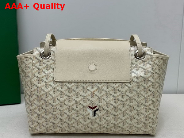 Goyard Rouette Souple Bag 2024 Sand Chevroches Calfskin and Goyardine Canvas Replica