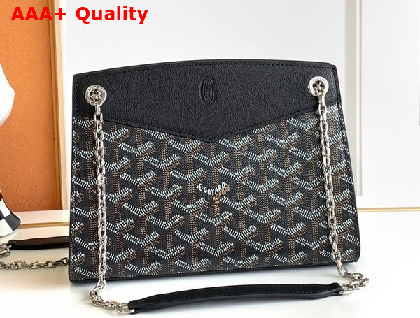 Goyard Rouette Structure Mini Bag in Black Goyardine Canvas and Chevroches Calfskin Replica