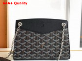 Goyard Rouette Structure Mini Bag in Black Goyardine Canvas and Chevroches Calfskin Replica