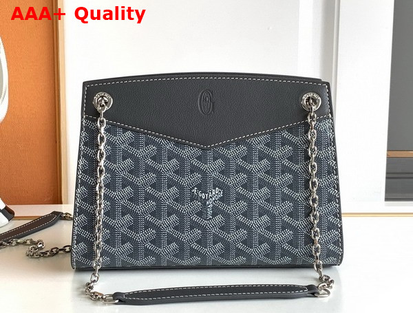 Goyard Rouette Structure Mini Bag in Grey Goyardine Canvas and Chevroches Calfskin Replica