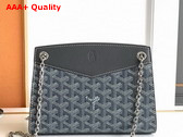 Goyard Rouette Structure Mini Bag in Grey Goyardine Canvas and Chevroches Calfskin Replica