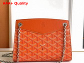 Goyard Rouette Structure Mini Bag in Orange Goyardine Canvas and Chevroches Calfskin Replica