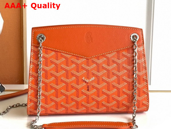 Goyard Rouette Structure Mini Bag in Orange Goyardine Canvas and Chevroches Calfskin Replica