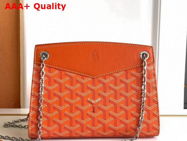 Goyard Rouette Structure Mini Bag in Orange Goyardine Canvas and Chevroches Calfskin Replica