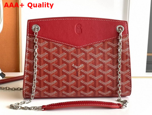 Goyard Rouette Structure Mini Bag in Red Goyardine Canvas and Chevroches Calfskin Replica