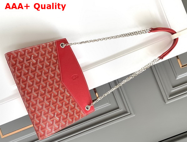 Goyard Rouette Structure Mini Bag in Red Goyardine Canvas and Chevroches Calfskin Replica