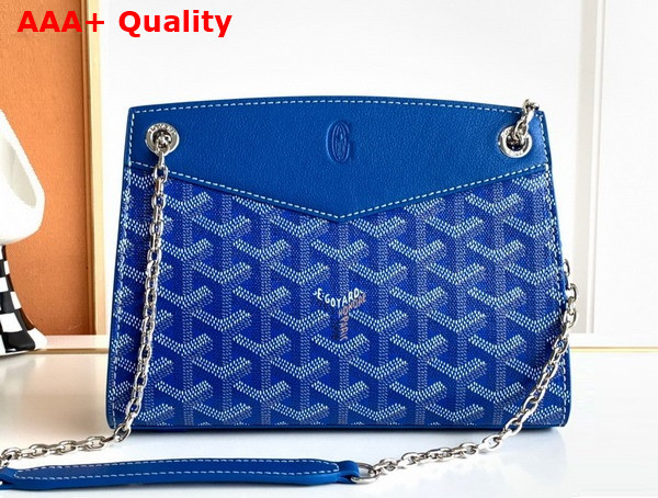 Goyard Rouette Structure Mini Bag in Sky Blue Goyardine Canvas and Chevroches Calfskin Replica