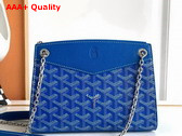 Goyard Rouette Structure Mini Bag in Sky Blue Goyardine Canvas and Chevroches Calfskin Replica