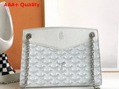 Goyard Rouette Structure Mini Bag in White Goyardine Canvas and Chevroches Calfskin Replica