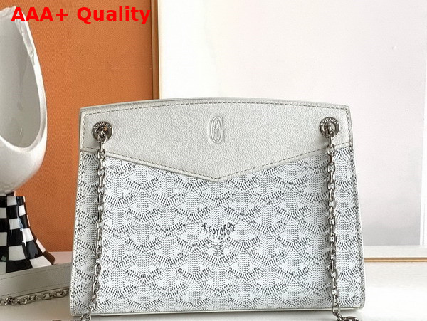 Goyard Rouette Structure Mini Bag in White Goyardine Canvas and Chevroches Calfskin Replica