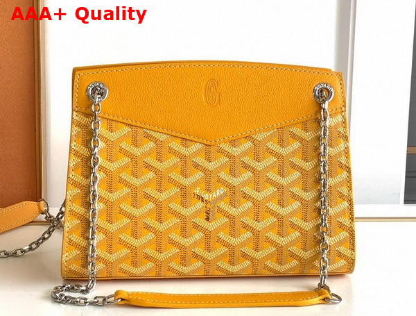 Goyard Rouette Structure Mini Bag in Yellow Goyardine Canvas and Chevroches Calfskin Replica