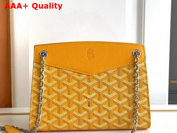 Goyard Rouette Structure Mini Bag in Yellow Goyardine Canvas and Chevroches Calfskin Replica