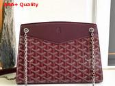 Goyard Rouette Structure PM Bag in Burgundy Goyardine Canvas and Chevroches Calfskin Replica