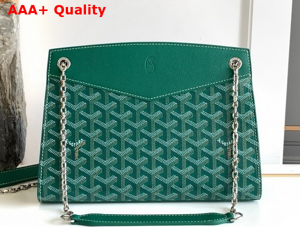 Goyard Rouette Structure PM Bag in Green Goyardine Canvas and Chevroches Calfskin Replica