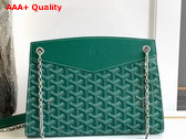 Goyard Rouette Structure PM Bag in Green Goyardine Canvas and Chevroches Calfskin Replica