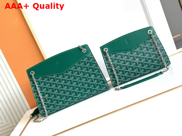 Goyard Rouette Structure PM Bag in Green Goyardine Canvas and Chevroches Calfskin Replica