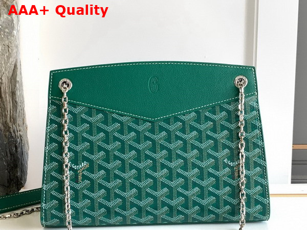 Goyard Rouette Structure PM Bag in Green Goyardine Canvas and Chevroches Calfskin Replica