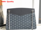 Goyard Rouette Structure PM Bag in Grey Goyardine Canvas and Chevroches Calfskin Replica