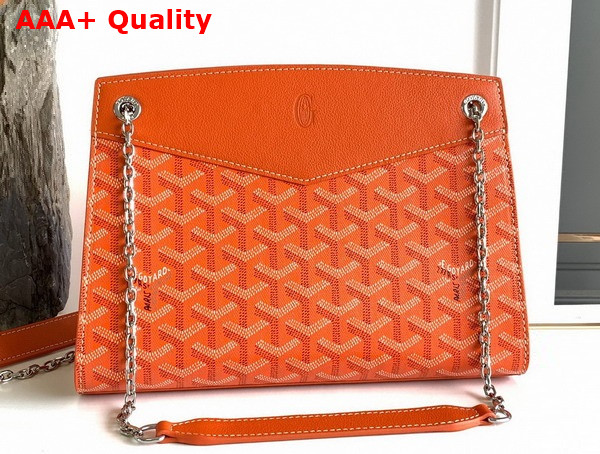 Goyard Rouette Structure PM Bag in Orange Goyardine Canvas and Chevroches Calfskin Replica