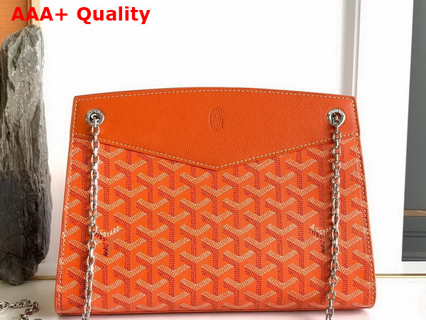 Goyard Rouette Structure PM Bag in Orange Goyardine Canvas and Chevroches Calfskin Replica