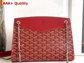 Goyard Rouette Structure PM Bag in Red Goyardine Canvas and Chevroches Calfskin Replica