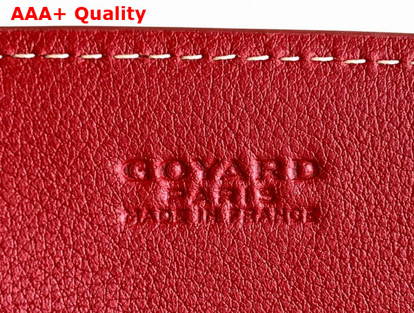 Goyard Rouette Structure PM Bag in Red Goyardine Canvas and Chevroches Calfskin Replica