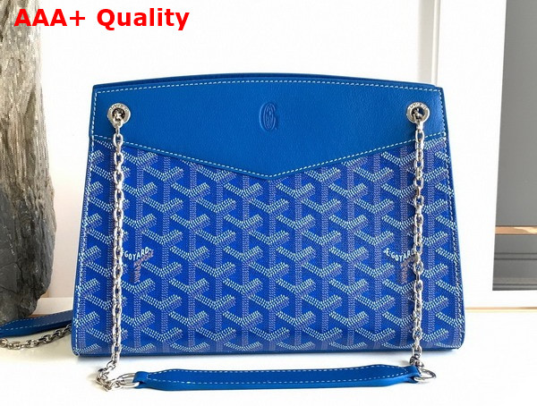 Goyard Rouette Structure PM Bag in Sky Blue Goyardine Canvas and Chevroches Calfskin Replica