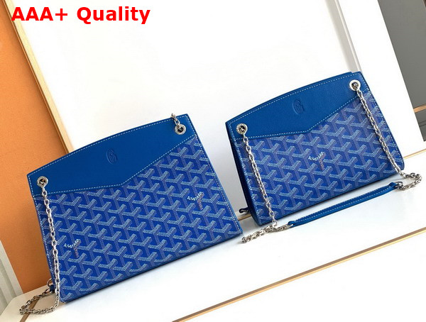 Goyard Rouette Structure PM Bag in Sky Blue Goyardine Canvas and Chevroches Calfskin Replica