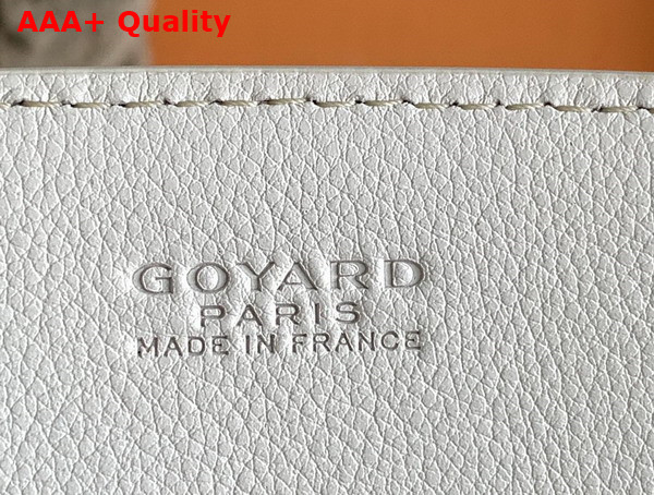 Goyard Rouette Structure PM Bag in White Goyardine Canvas and Chevroches Calfskin Replica