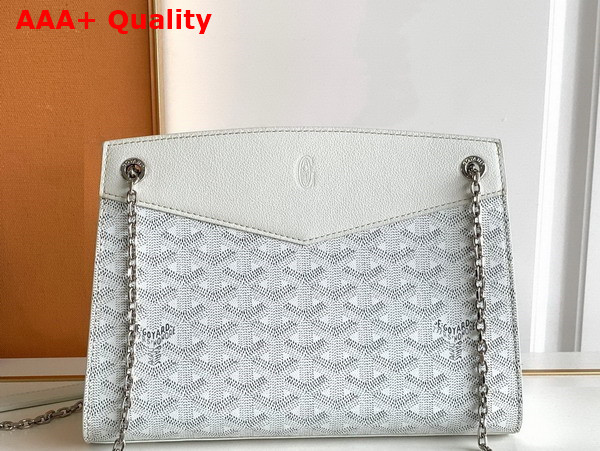 Goyard Rouette Structure PM Bag in White Goyardine Canvas and Chevroches Calfskin Replica